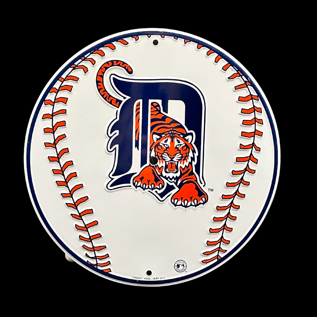 Tigers Baseball Embossed Sign – Man Cave Clocks